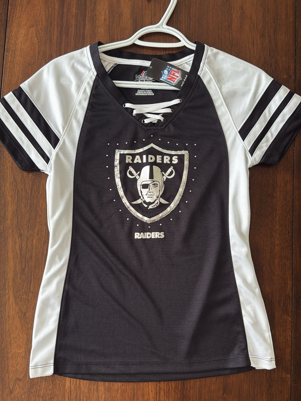 Vintage Los Angeles Raiders Black and White Ladies Tee